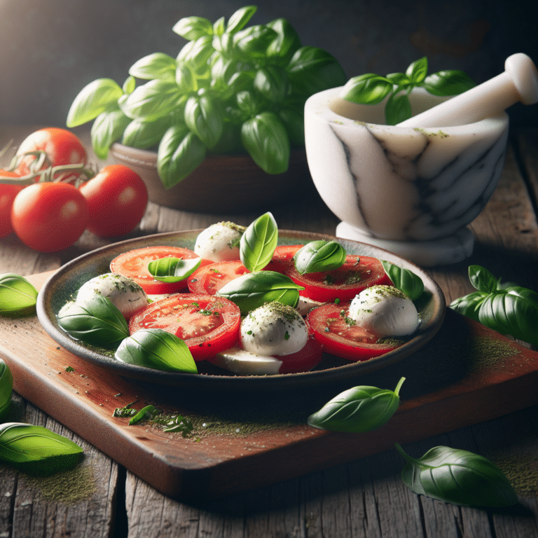 Easy Caprese with Homegrown Basil