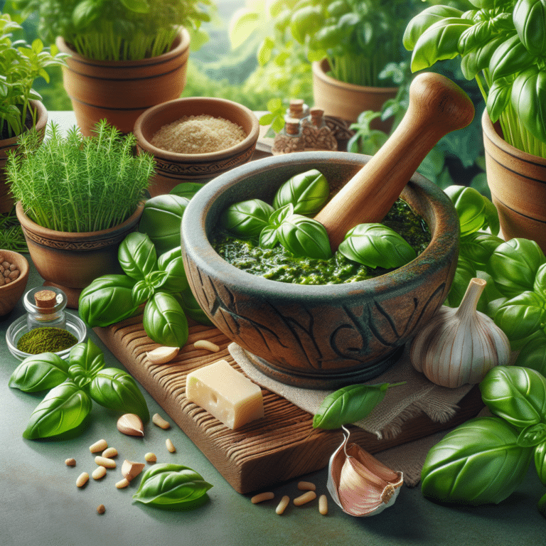 Making Delicious Pesto from Indoor Garden Basil