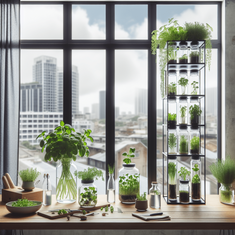 DIY Window Hydroponic Herb Garden for Urban Dwellers