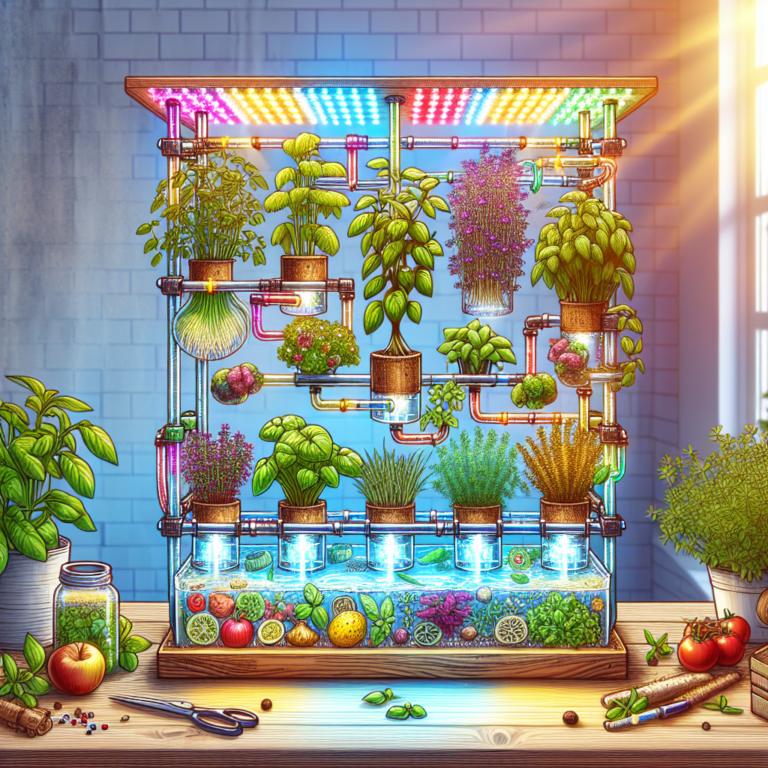 Self-Sustaining DIY Hydroponic Herb Garden for Foodies.